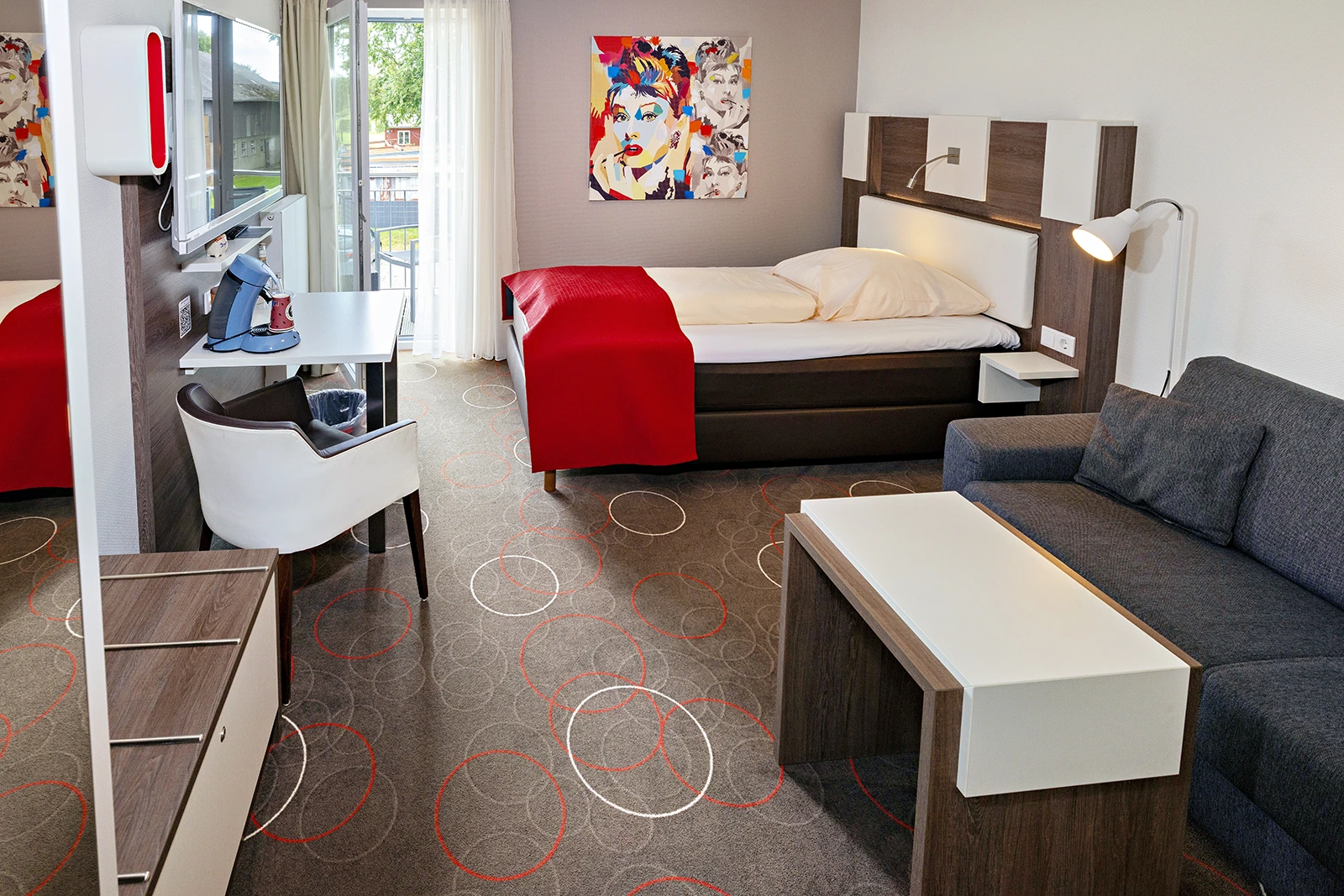 das helle Schlafzimmer im Haus Marius